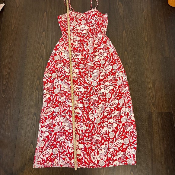 NWT Lily Rose Dress Women's XXL Red Cream Floral Summer Lightweight Flowy Maxi‎ - Picture 15 of 16